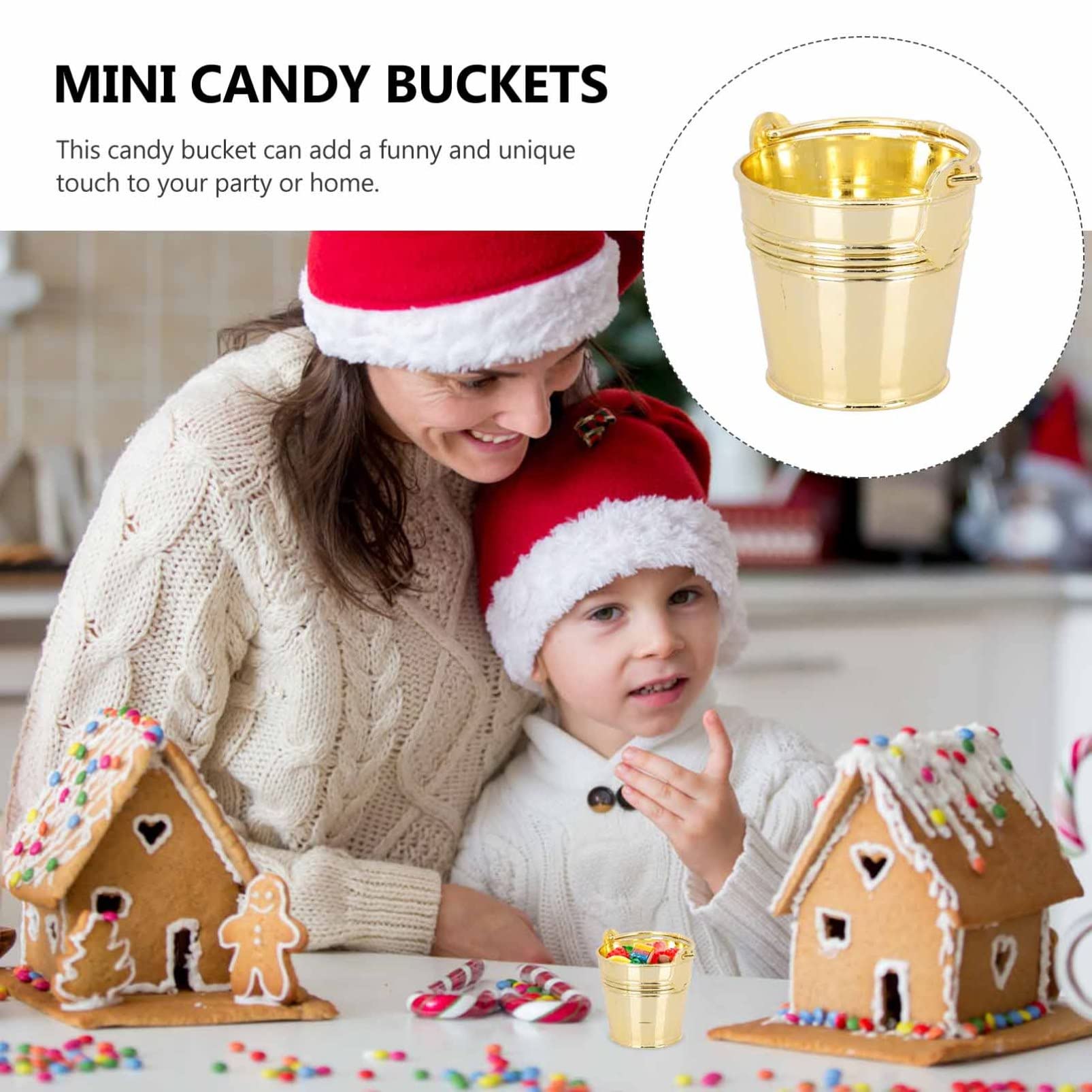 Didiseaon 10 Juegos Mini Cubos Para Dulces De Boda Contenedores Útiles Para Snacks Decoración De Fiesta Y Almacenamiento De 10 Piezas X 10