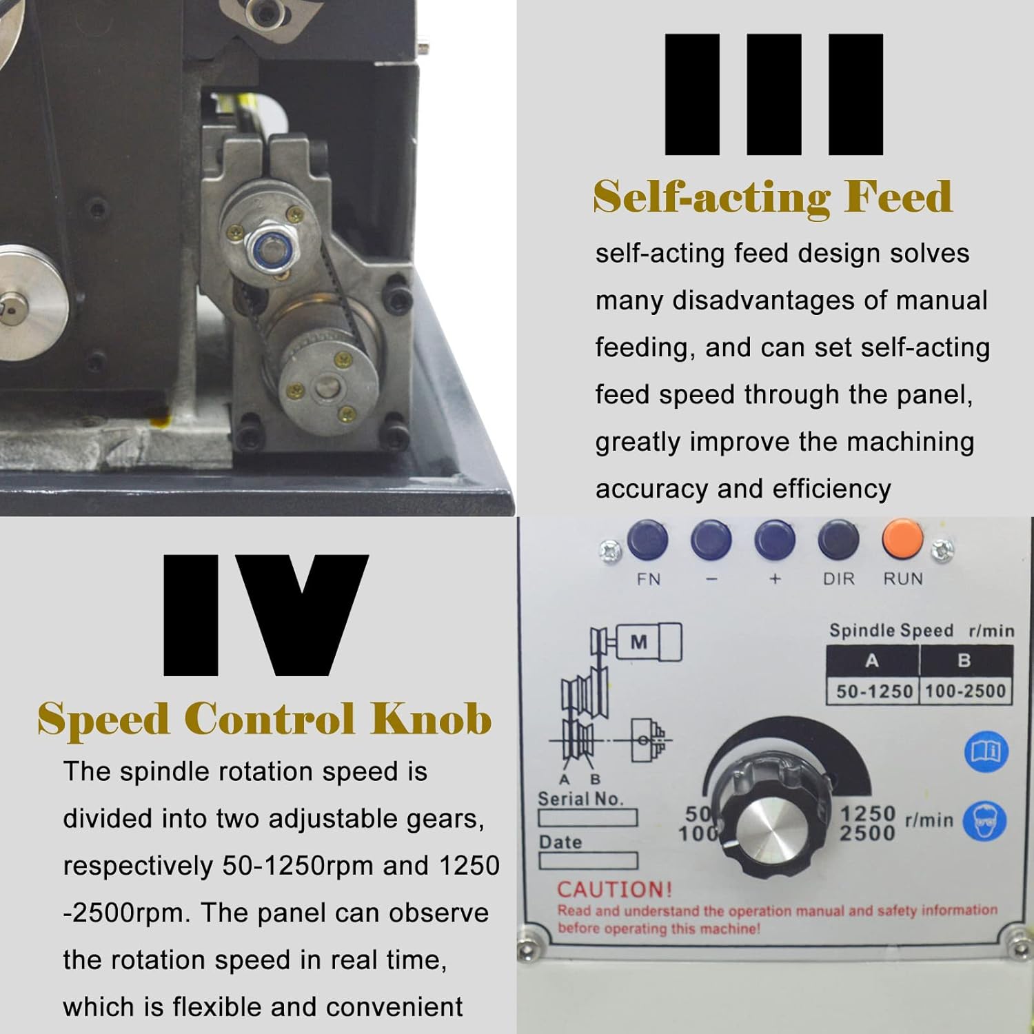 EQCOTWEA Metal Lathe 8X24 Benchtop Metalworking Table Lathe Precision Hobby DIY Lathe Industrial Electronic Gearless Horizontal Wood Lathe 1100W Brushless 50-2500rpm Imperial/Metric RC-210E 110V EQCOTWEA Metal Lathe 8X24 Benchtop Metalworking Table Lathe Precision Hobby DIY Lathe Industrial Electronic Gearless Horizontal Wood Lathe 1100W Brushless 50-2500rpm Imperial/Metric RC-210E 110V