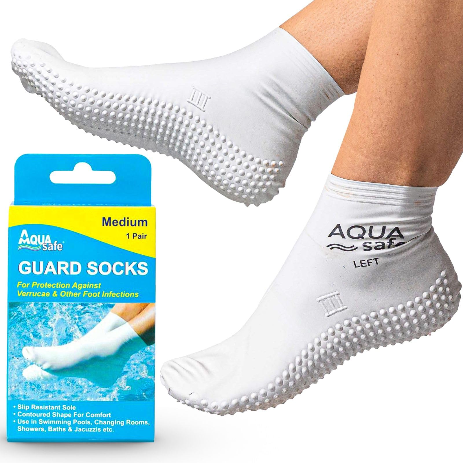 Latex Swim Water Socks for Adults and Kids - Unisex Swim Aqua Socks for Protection Against Verrucas