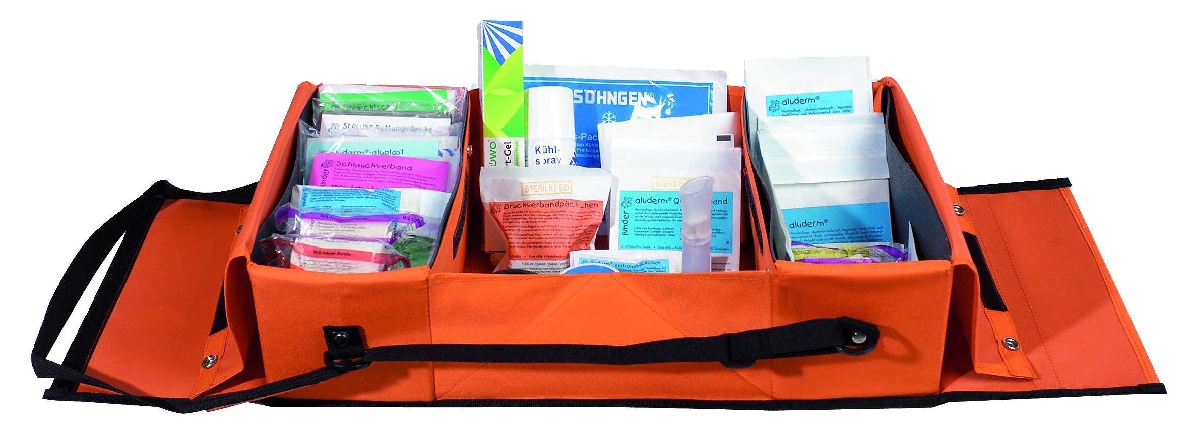 Söhngen Erste-Hilfe-Tasche Ruck-Zuck – SCHULSPORT (Erste-Hilfe Set Kinder für Sport & Freizeit / Verbandstasche inkl. Kompressen, Kühlspray, etc.) 0450106