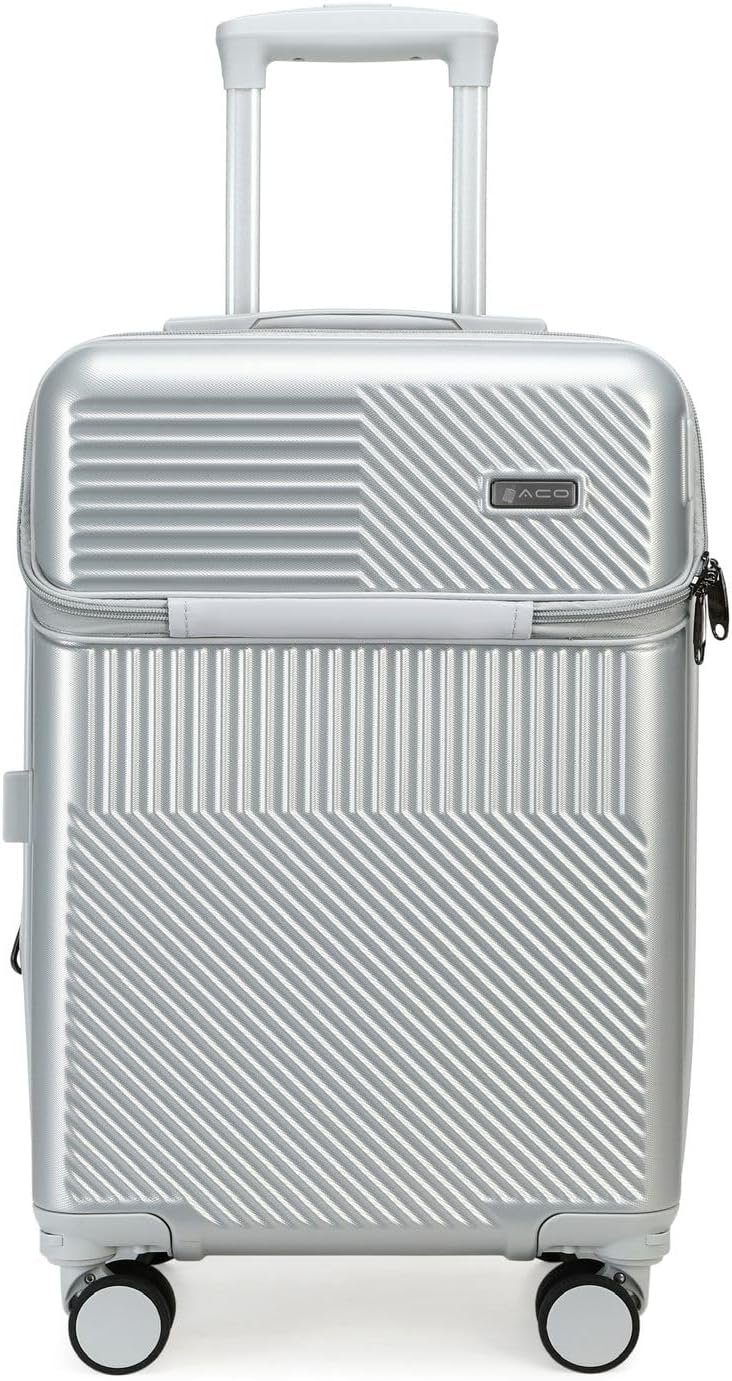 Mala De Viagem Bordo Bagagem 10kg De Mão Rígida 360 Anac USB Cadeado (Prateado) Mala De Viagem Bordo Bagagem 10kg De Mão Rígida 360 Anac USB Cadeado (Prateado)