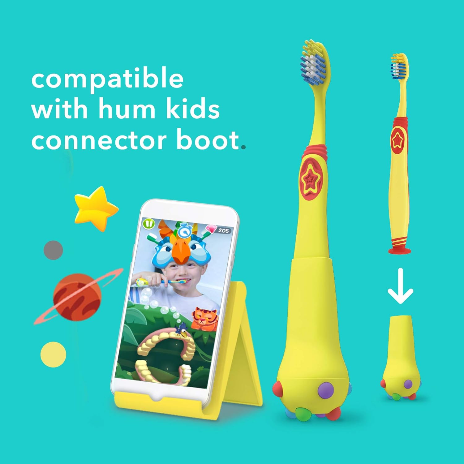 Colgate hum Kids toothbrush compatible with connector boot and app