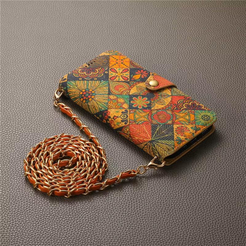 Étui Huawei Mate 60 Pro en cuir véritable chic avec chaîne amovible