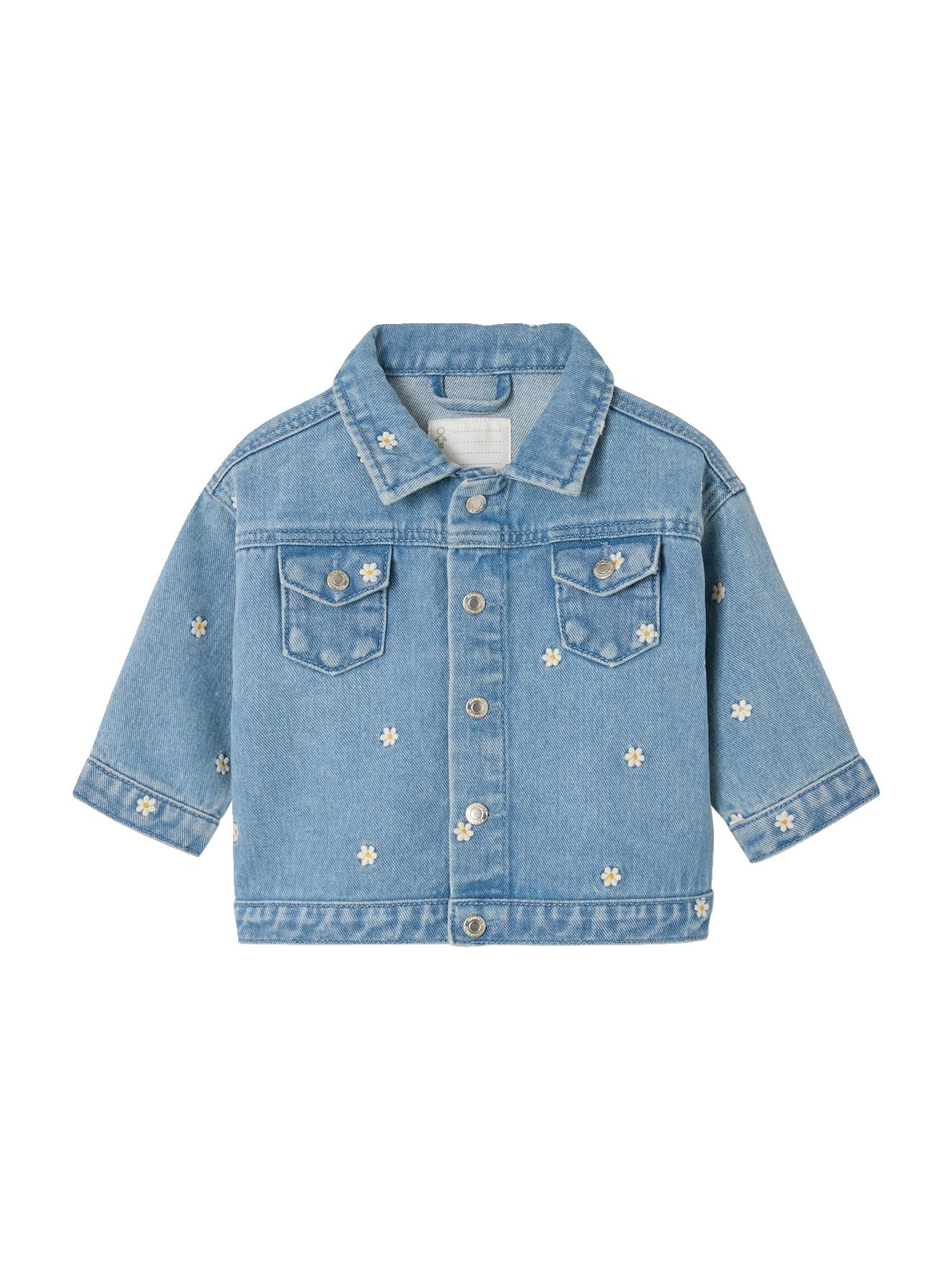 VERTBAUDET Veste denim bébé fille fleurs