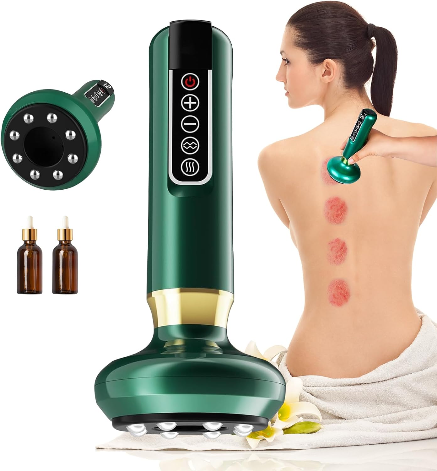 Cellulite Massage Tool,Electric Handheld Cellulite Massager with 12 Suction Modes,Cellulite Remover Tool for Legs, Belly, Thighs, Arms, Butt- Christmas,Gifts for Her Women