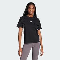 Adidas Femme Essentials 3-Stripes Cotton T-Shirt, Black, White, M