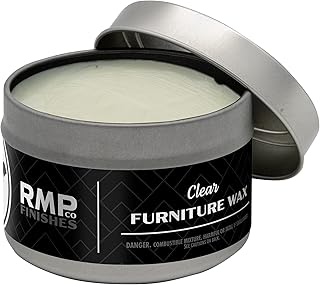 RMP Finishes Furniture Wax Sealant for Painted Furniture, Paint Sealer Topcoat for Cabinets, Unfinished Wood Decor, Beeswax, Clear, 4 oz.
