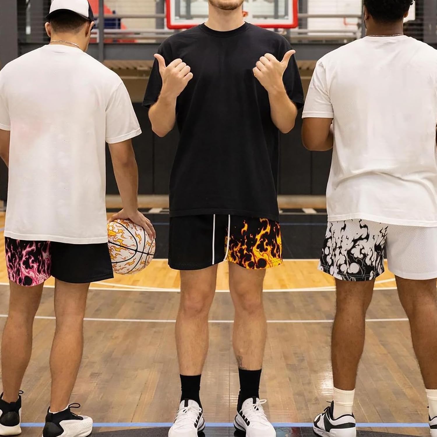 DIOTSR Mens Graphic Shorts Cool Streetwear Basketball Shorts Athletic Running Shorts Drawstring Waist