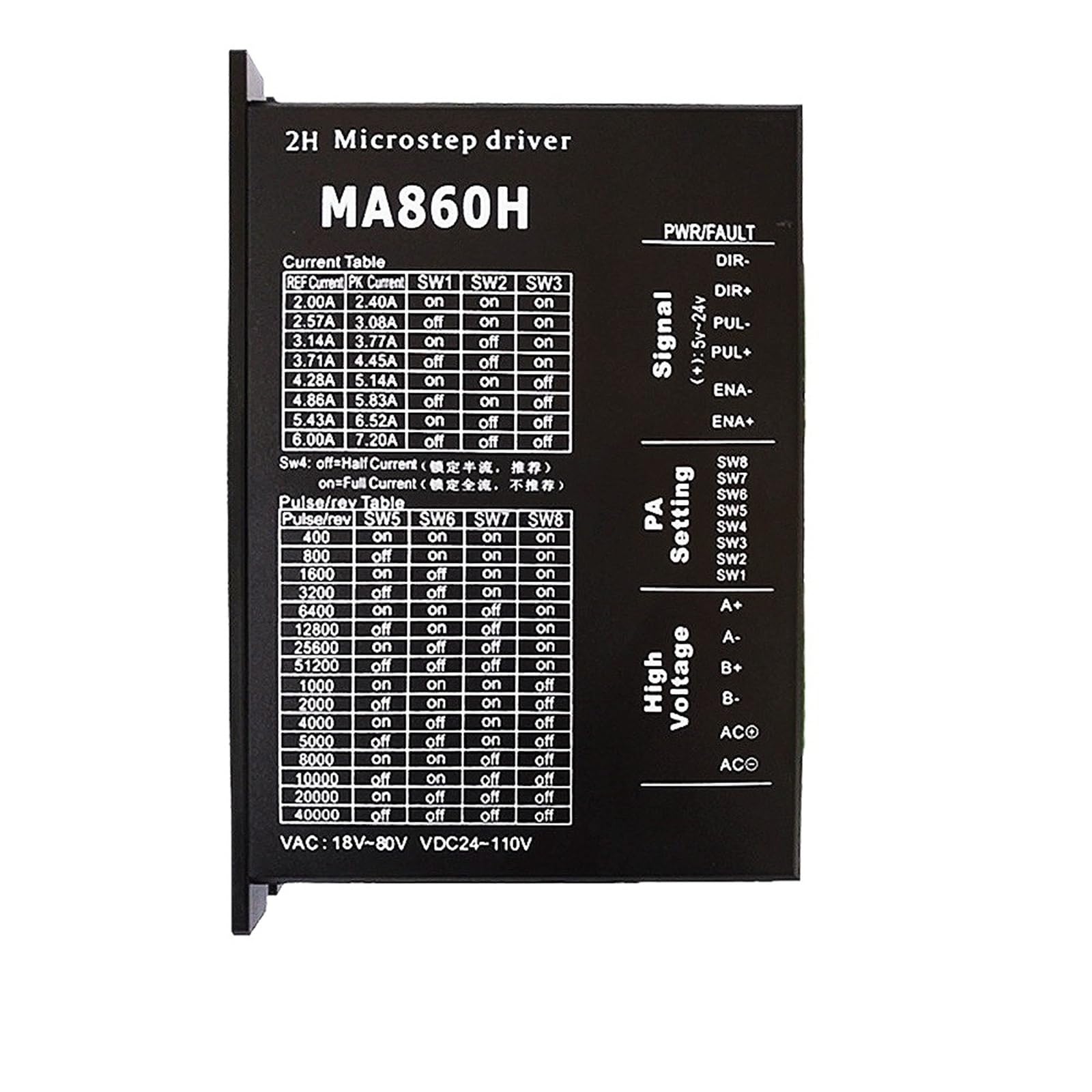 MA860H DSP Digital 57/86 - Controlador de motor paso a paso (1 unidad)