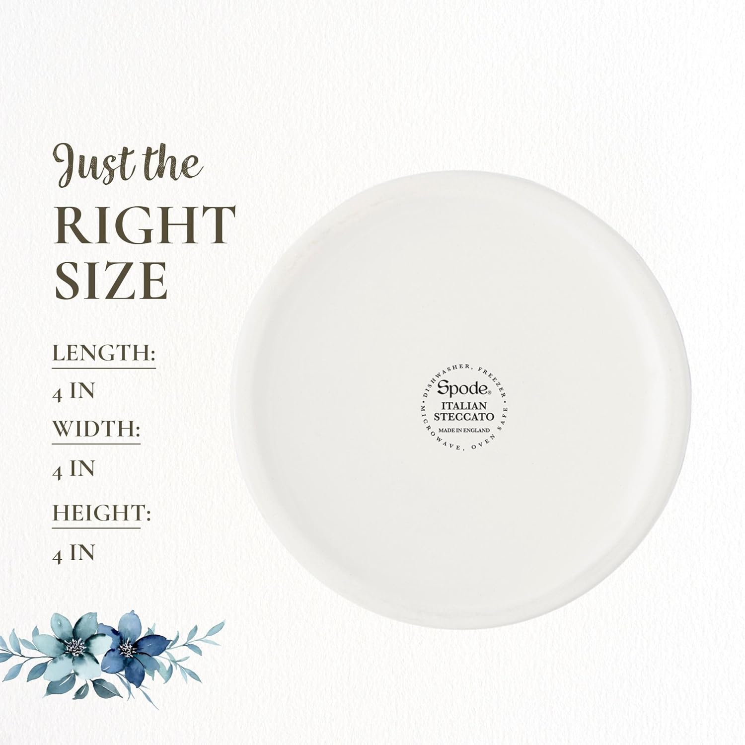 Spode Steccato Covered Sugar Bowl - 10 Ounce Earthenware Container with Lid, Cobalt Blue Striped Design, Microwave Dishwasher Freezer & Oven Safe - Ideal for Afternoon Tea & Gifting