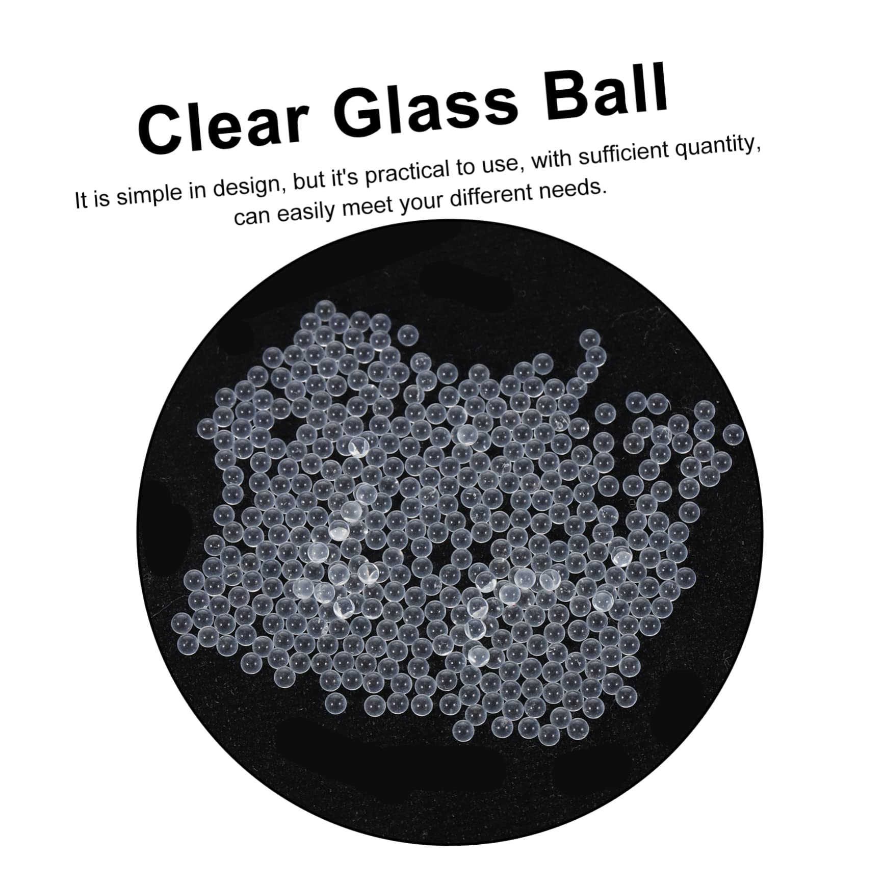 Bolas de Cristal Sólido Transparente de 2mm, 2000 Piezas | Vidrio, Alta Dureza, Formato Portátil, Uso en Laboratorio y Cultivo de Bacterias