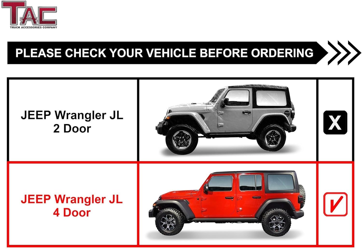 TAC Arrow Side Steps Running Boards Compatible with 2018-2024 Jeep Wrangler JL 4 Door SUV 5” Aluminum Texture Black Step Rails Nerf Bars 2Pcs