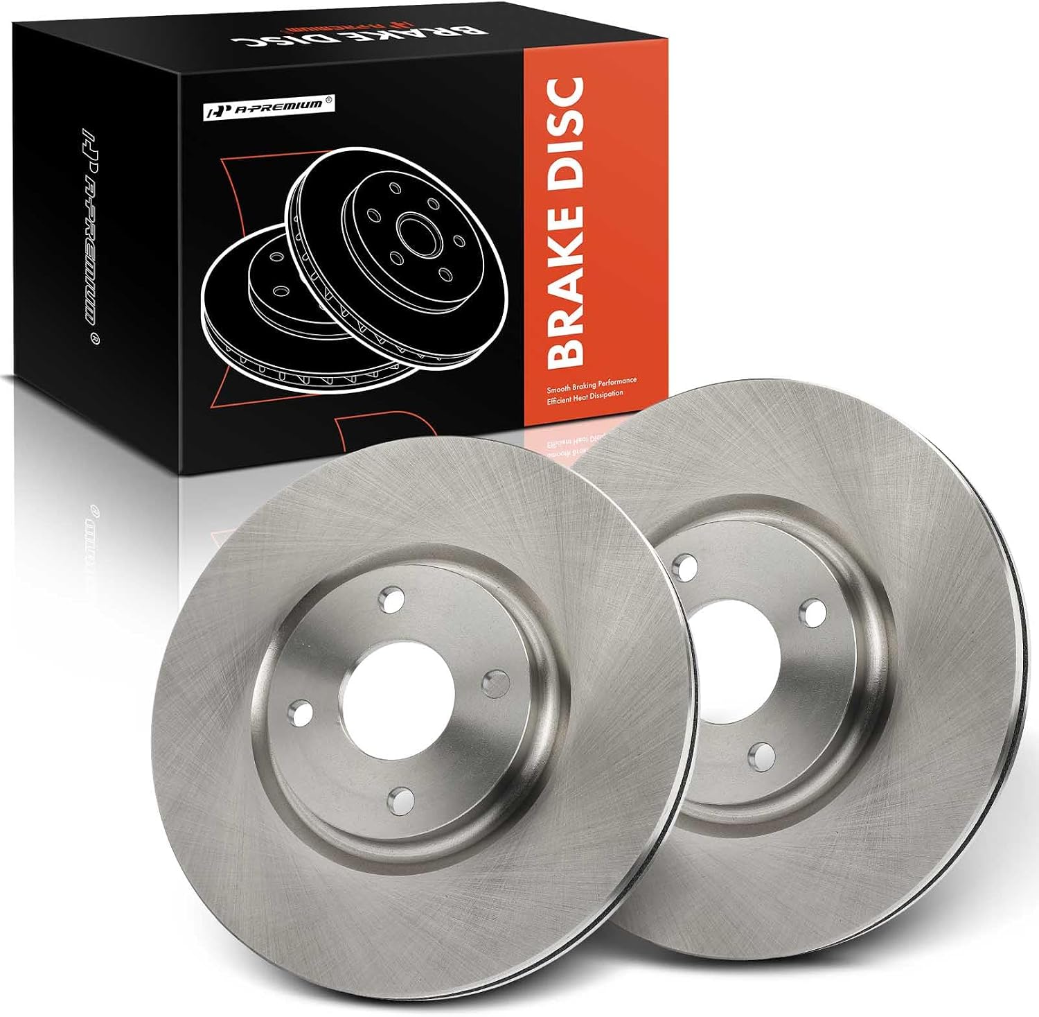 A-Premium 11.81 inch (300 mm) Front Vented Disc Brake Rotors Compatible with Ford Models - EcoSport 2018 2019 2020 2021 2022, 2-PC Set