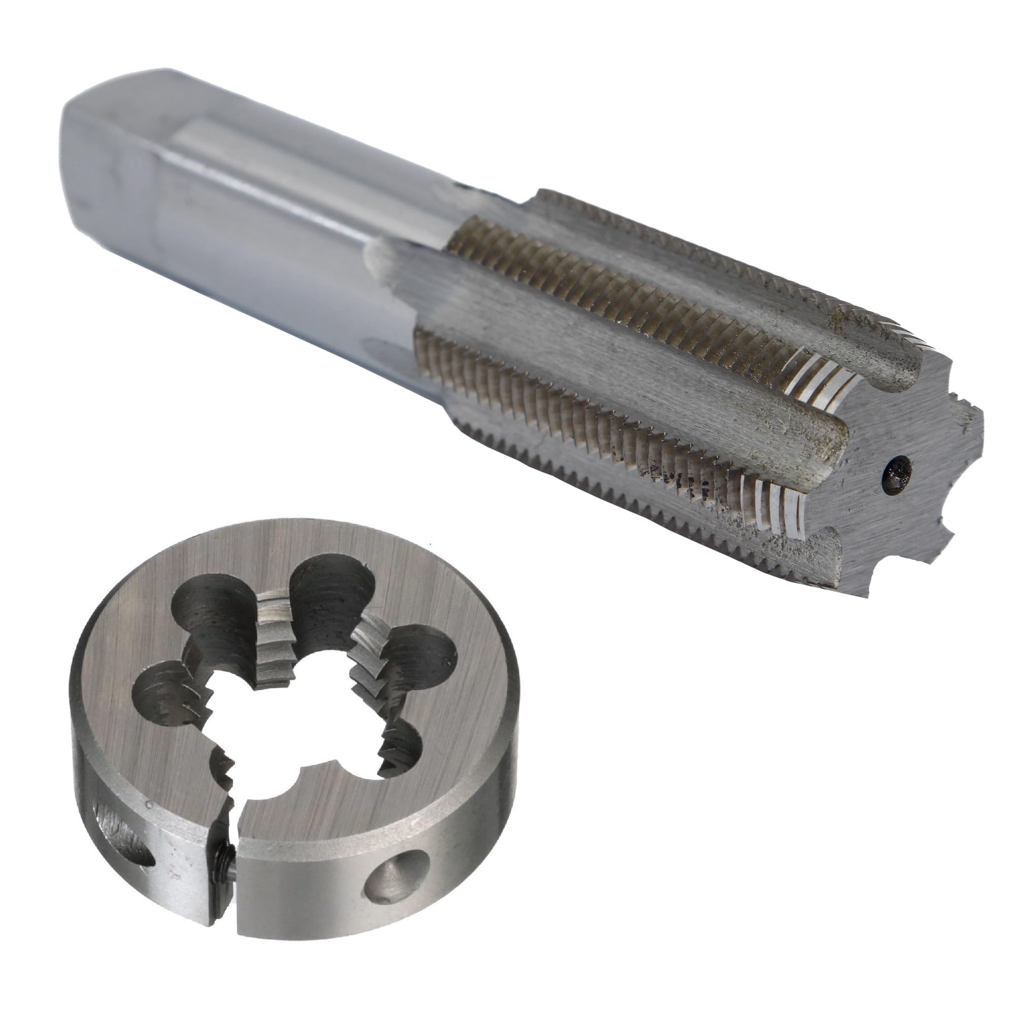 Drill America POUTRM27X3 m27 X 3 Tap and Die Kit, HSS Plug Tap and 2" OD HSS Round Die