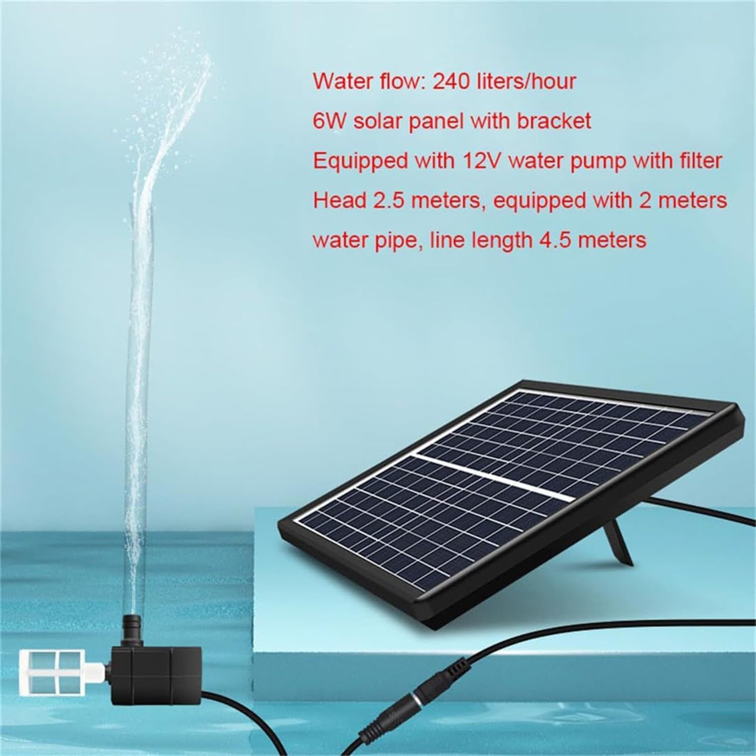 Solarna fontanna bambusowa z pompką, feng shui, funkcja wody do wewnątrz, na zewnątrz, podwórko, staw ogrodowy, relaksujący dźwięk, 25 cm