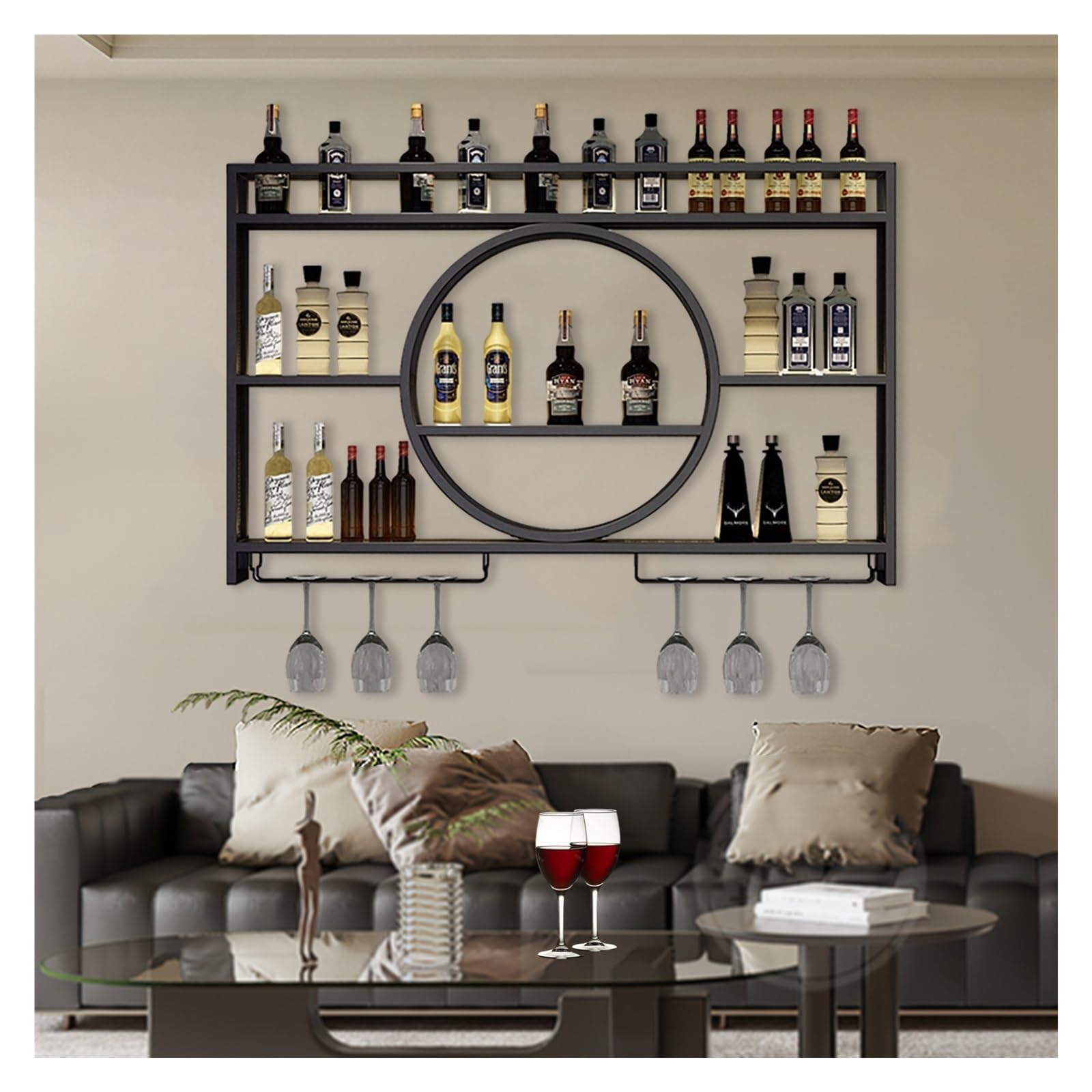 Présentoir pour bouteilles d'alcool LED finition premium