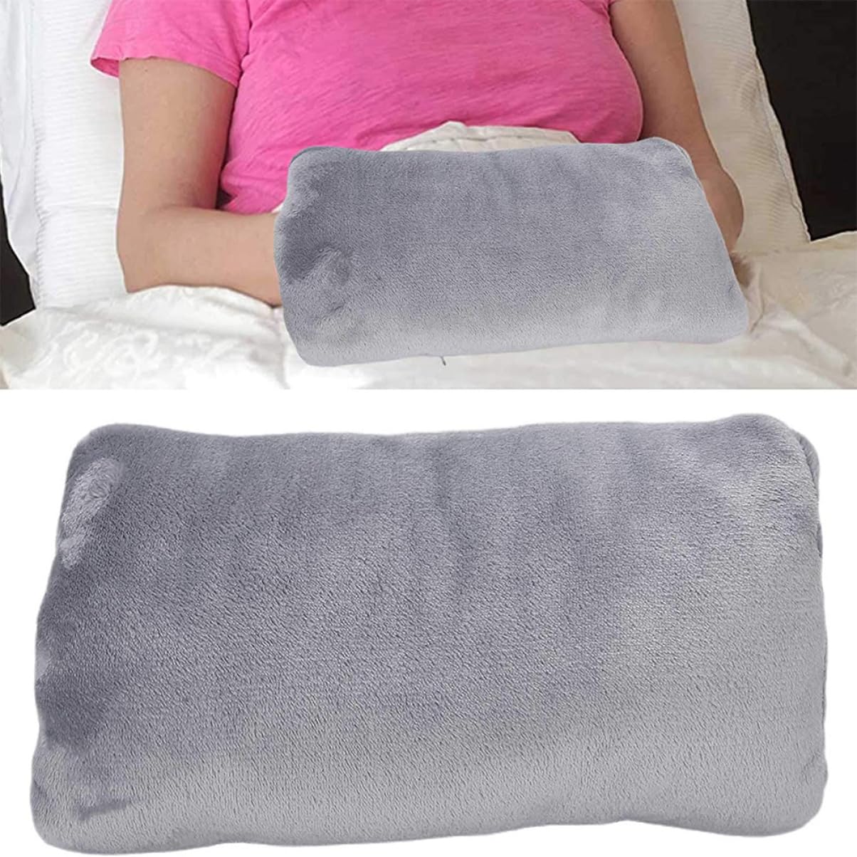 Happyyami Calentador De Manos Calentado Dispensador Calentador De Batería Almohadilla Térmica Sin Cable Criba Vibradora Calentadores Piscina Más Cálido Mini Light Grey Franela