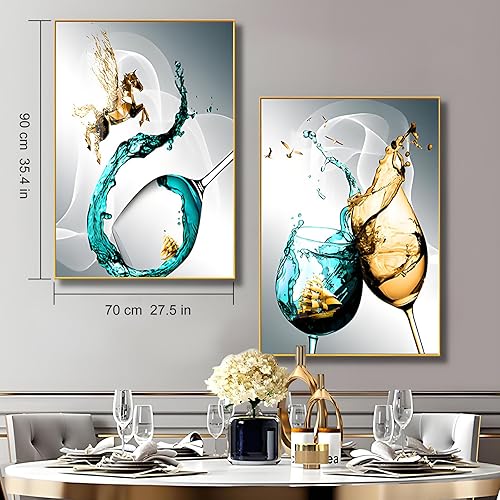 Miniatura 7 de Cuadros para Comedor Cuadros para Comedor Elegantes Y Modernos Cocina Arte de Pared Casa Cocina Hotel Oficina Decoración 2 Piezas, Combinación