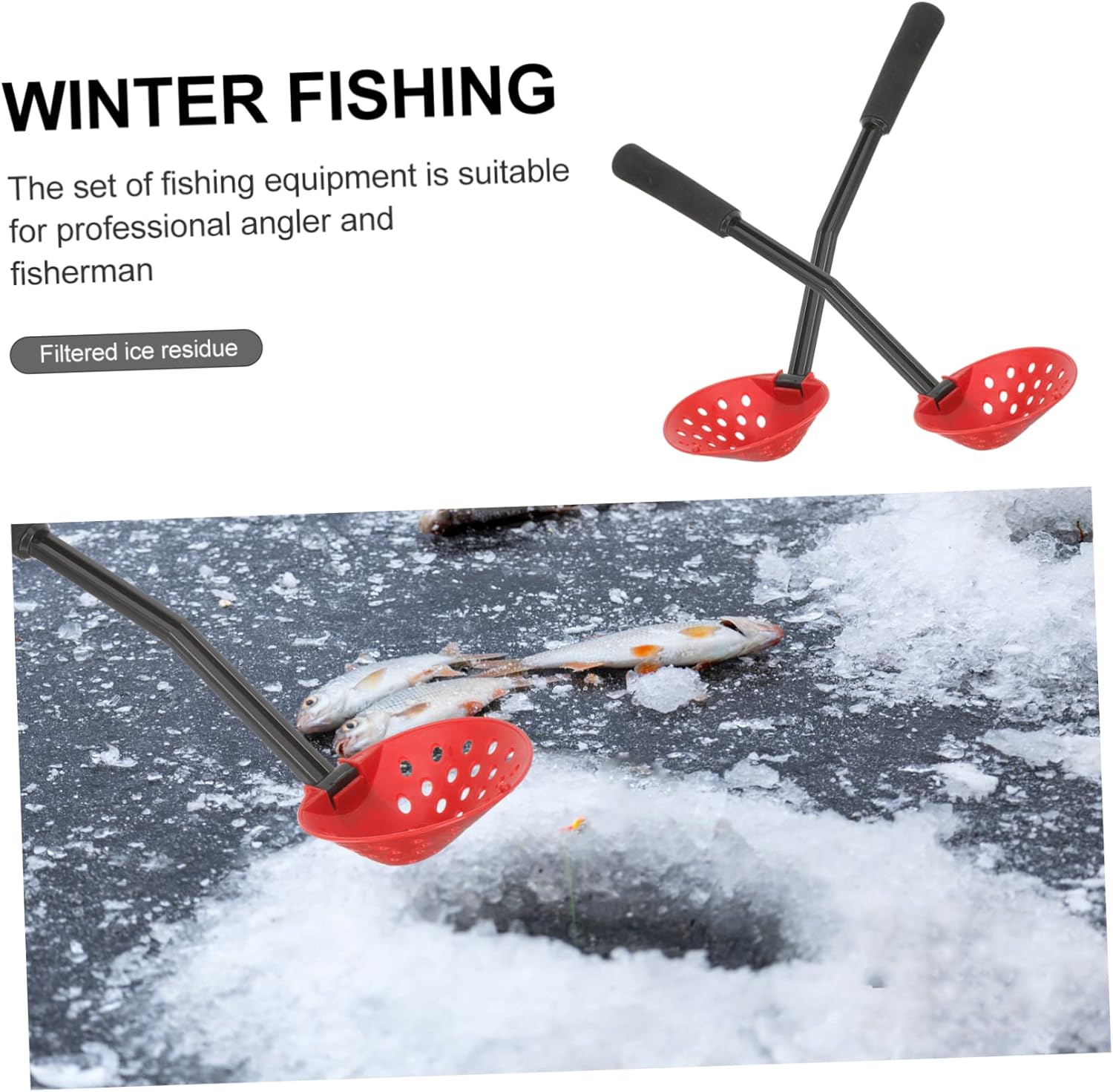 Outdoor Fishing Accessories Pack Ice Fishing Scoop Versatile Skimmer for Sea