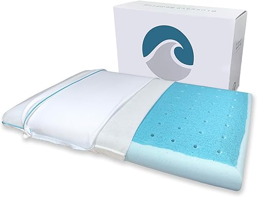 Miniatura 21 de Bluewave Bedding Almohada de espuma viscoelástica de gel extra delgada para personas que duermen boca abajo y de espalda, diseño delgado, plano