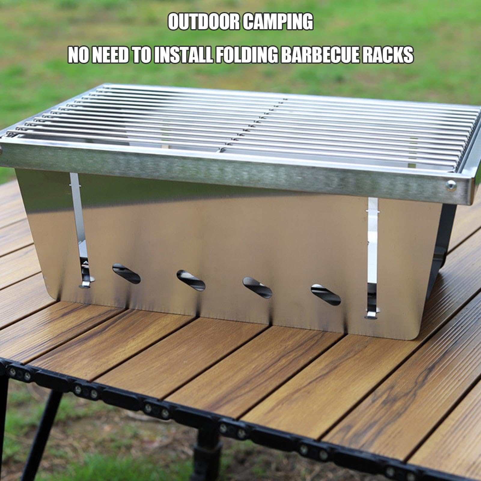 Braciere portatile – Barbecue portatile, braciere pieghevole da campeggio | Robusto braciere con borsa per il trasporto, accessori da campeggio per viaggi, picnic, feste in spiaggia nel | Griglia a Carbone Portatile per Giardino Balcone Terrazzo Viaggi Pi
