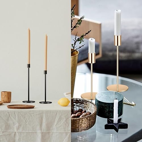 Miniatura 6 de 3 portavelas cónicos negros, portavelas negros, candelabros decorativos para repisa, centro de mesa, chimenea, boda, comedor, fiesta, hogar,