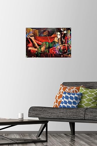 Miniatura 2 de Trends International Jumbie - Geisha Wall Poster, 14.72" x 22.37", Premium Poster & Push Pin Bundle
