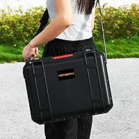 Vista 6 de Funda rígida para DJI Air 3S/Air 3 – Fundas de transporte impermeables, bolsa de almacenamiento portátil para DJI Fly More Combo, controlador RC