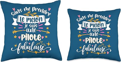 Miniatura 3 de Fabuleuse Femme Formation Pilote Anniversaire Avion Throw Pillow, 18x18, Multicolor