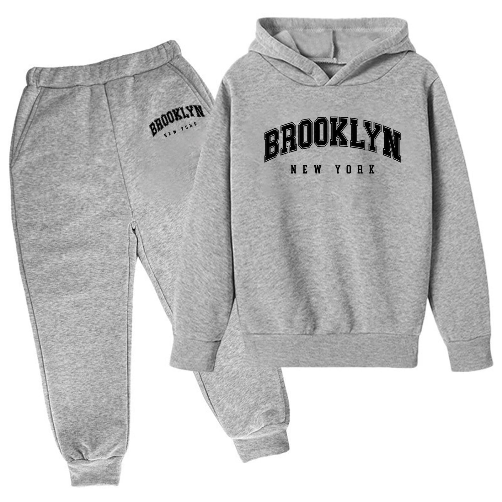 Ensemble vêtements garçon avec sweat à capuche gris 4-5 ans