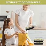 50 Pack Meal Prep Containers with Lids 38oz - Plastic Food Storage Containers with lids - Disposable Take out Containers with Lid for Meal Prep - BPA Free, Microwave/Dishwasher/Freezer Safe