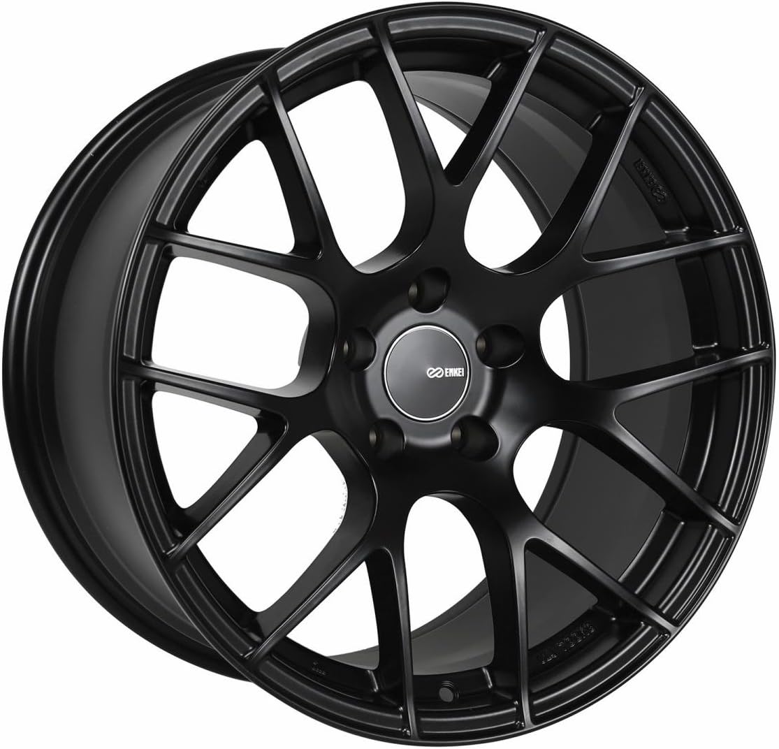 Enkei 467-885-8045BK RAIJIN Tuning Wheel 18x8.5 +45 5x100 Black Paint