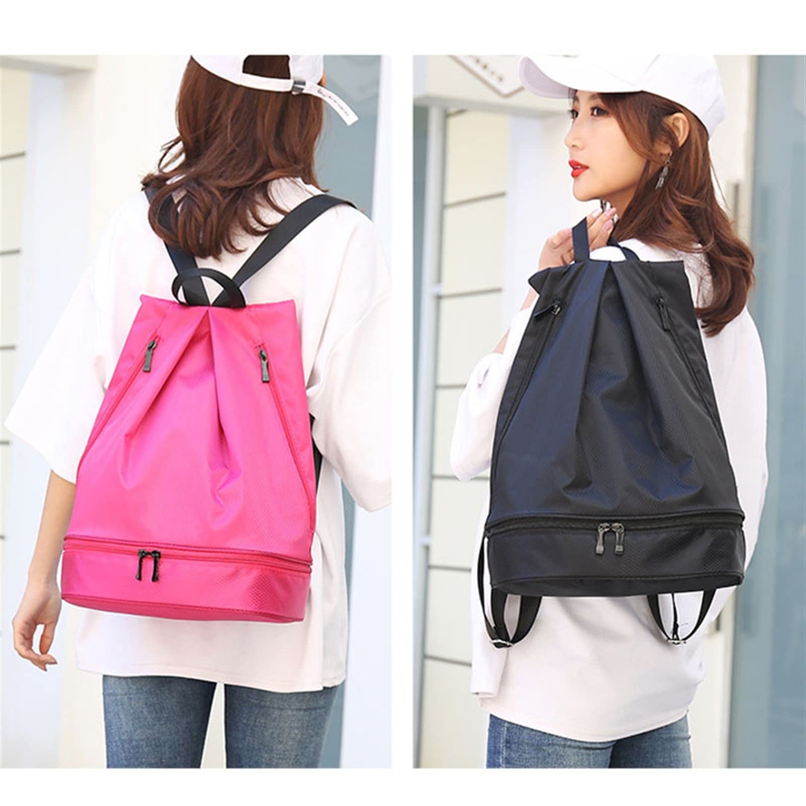 JINGYAN Sacs de sport Gym Sac À Dos Hommes Femmes Étanche Portable Grande Capacité Fitness Voyage Sac En Plein Air Natation Formation Yoga Duffle Sacs