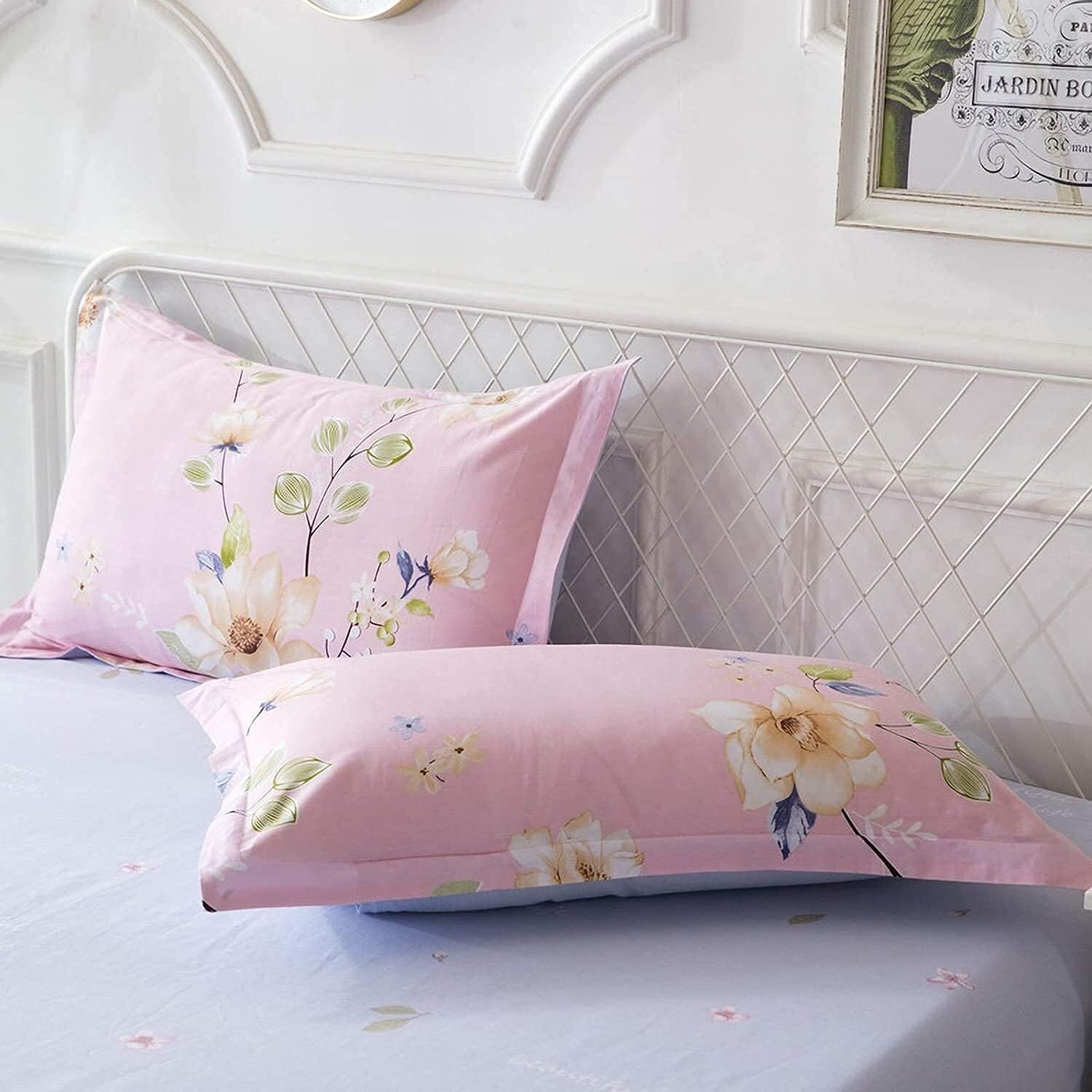 Bedding Set Four Piece Set Four Piece Bedding Set Pure Four Piece Set Cartoon Print Bedding Sheets Pillowcase Double Bedding Set - 100% (Colour: I) (I) (H)