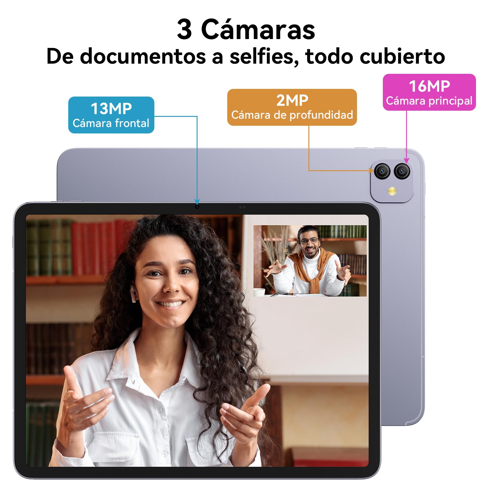 Blackview Link8 Tablet 13 Pulgadas,Android 15 Tableta con Teclado y Lápiz,G100 90Hz Gaming Tablets,2K+ FHD 2160*1600,18GB RAM+256GB ROM/Gemini AI/Modo PC/8400mAh/Widevine L1/Face ID/16MP+13MP/GPS/OTG
