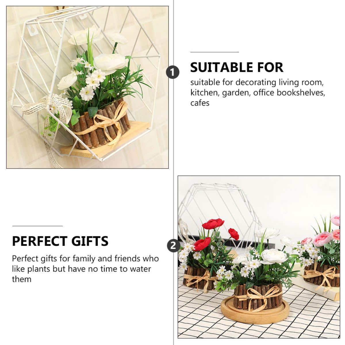 ABOOFAN 2 Pz Fiore Artificiale All'aperto Vite Di Rosa Artificiale Peonie Arredamento Falso Pianta Finta Viti Finte Camera Foglie Finte Unico Decorazione Domestica Fiori Di Legno Bianca