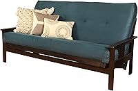 Vista 66 de MFD Futón Montana, Verde, Tela Madera, Colchón de ante de turba