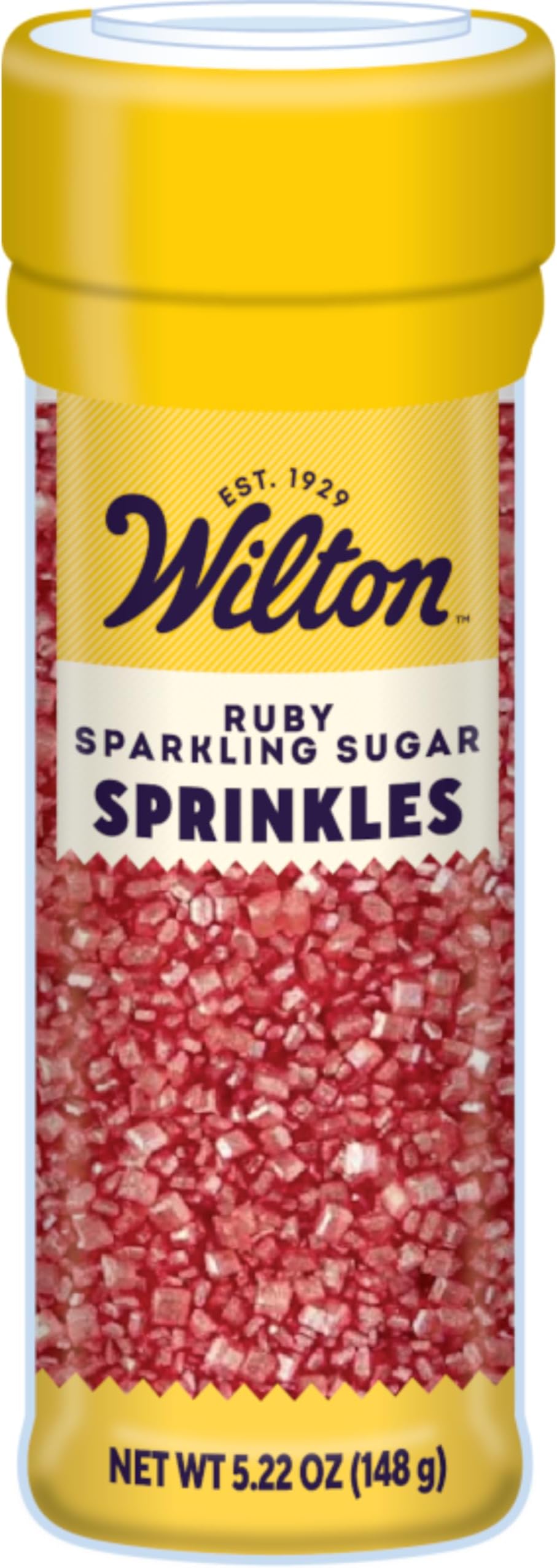 Wilton Pearlized Sugar Sprinkles for Cookie & Cake Decorating, 5.22 oz., Ruby Red