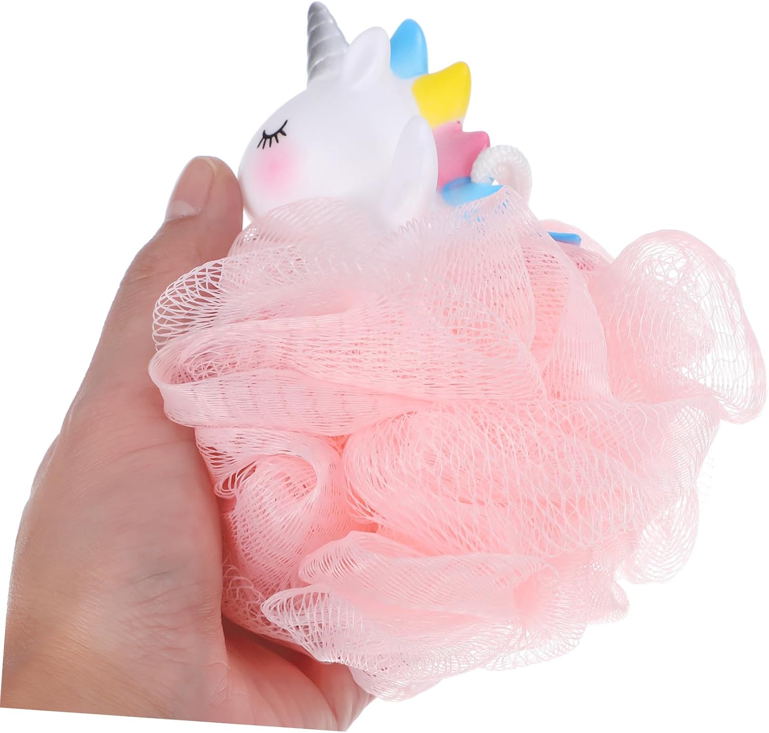 2 Pcs Unicorn Loofahs Kids Bath Sponge Soft Gentle Exfoliating Shower Scrubber Body Loofah for Girls Bathing Fun and Rich Foam