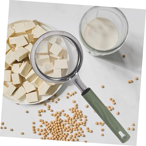 Miniatura 7 de PRETYZOOM Colador de malla fina, tamiz de filtro de alimentos de acero inoxidable para exprimir diseño de té, fácil de usar, tienda multiusos,
