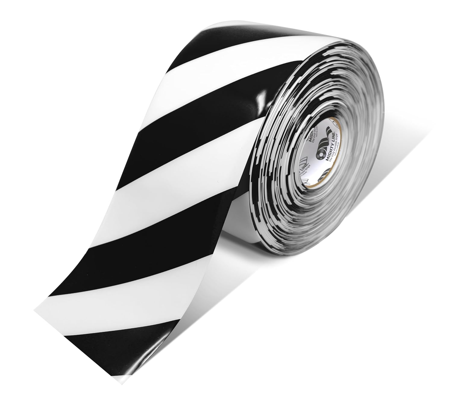 Mighty Line 2" Chevron Floor Marking Tape for Safety, Caution, Warning, Flooring, Heavy-Duty, Peel and Stick, Adhesive, Industrial Quality, 100' Roll, Orange with Black