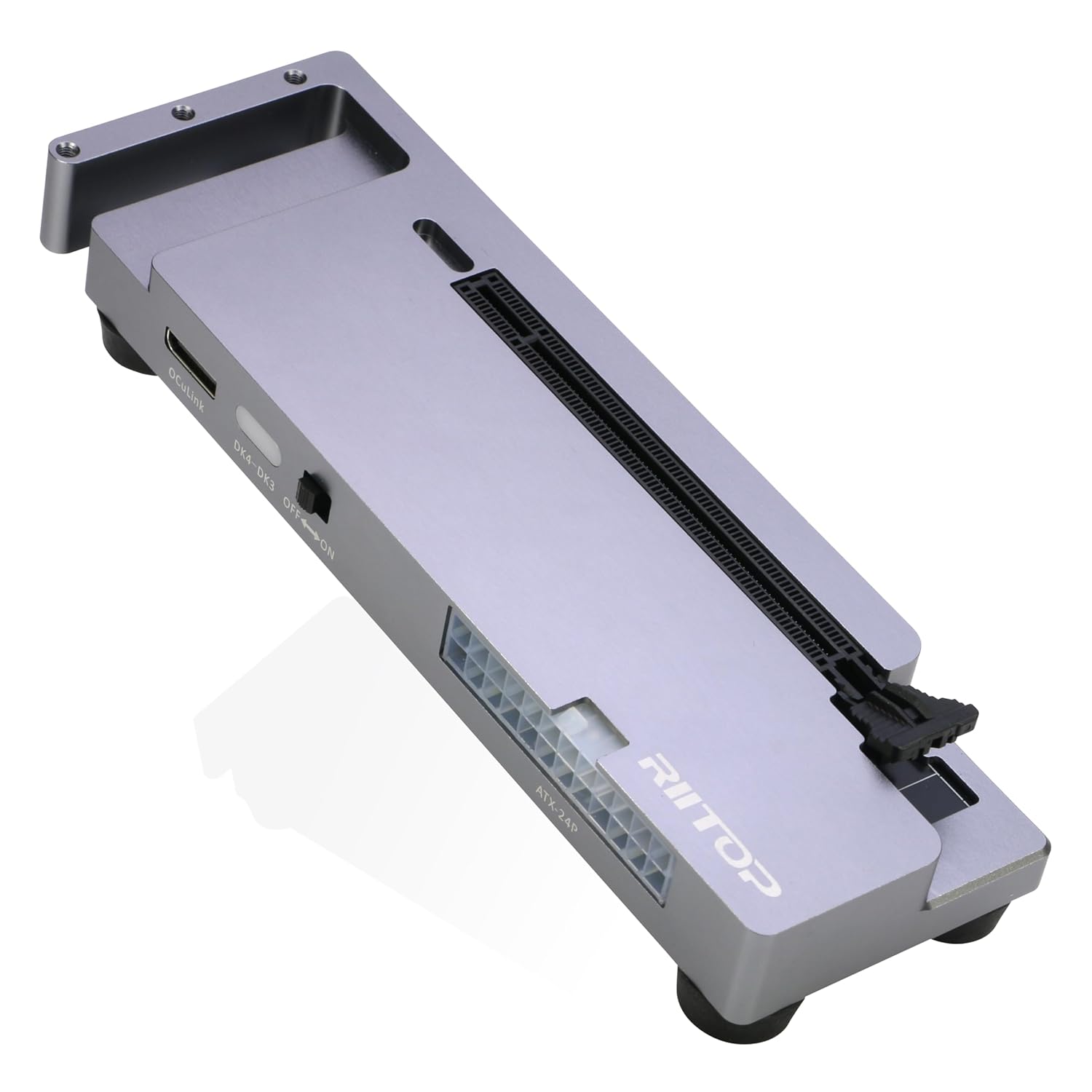 RIITOP OCuLink eGPU Dock 64Gpbs Oculink SFF-8612 External GPU Enclosure for PCIe 4.0 x16 Graphics Cards