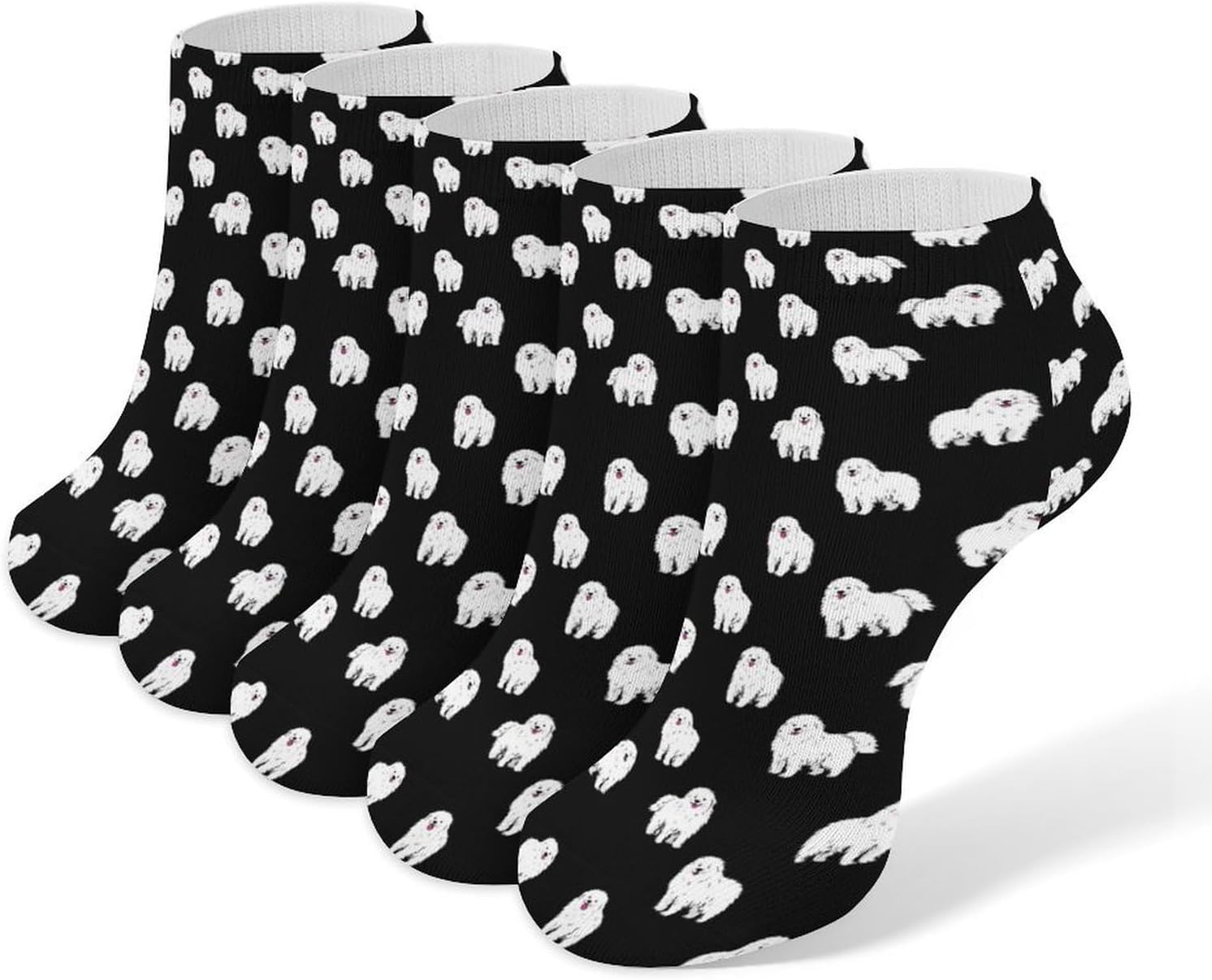 Pyrenees Dog Socks for Men Women 5 Pairs Ankle Socks