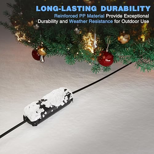 Miniatura 7 de Flemoon [Paquete de 3] Cubierta de seguridad para cable de extensión para exteriores con sello impermeable, caja de conexión eléctrica resistente a