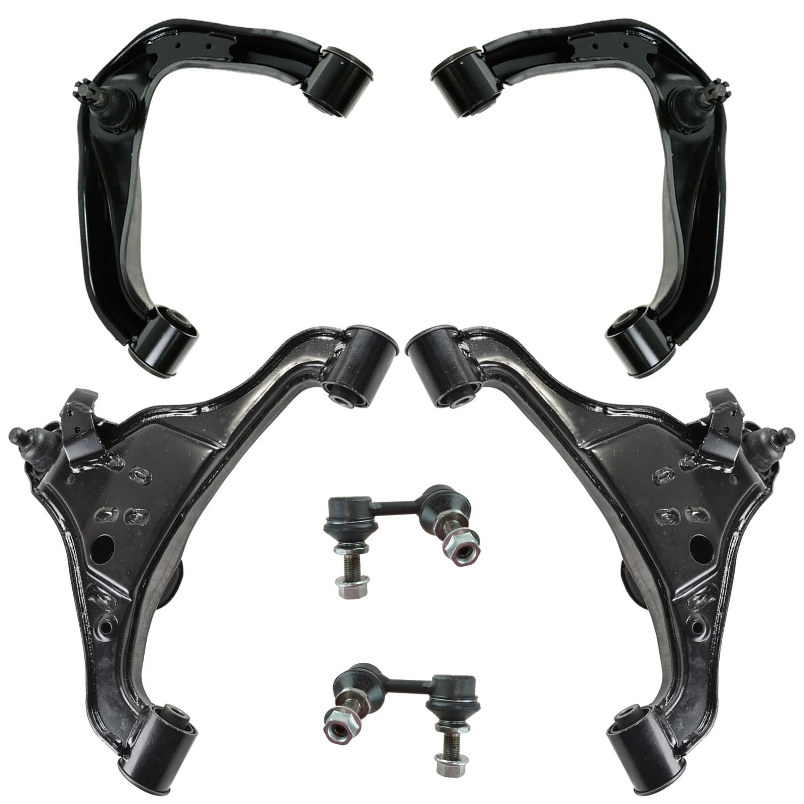 TRQ Front Suspension Kit Control Arm with Ball Joint Sway Bar Stabilizer Link Compatible with 2005-2020 Nissan Frontier 2005-2012 Pathfinder 2005-2015