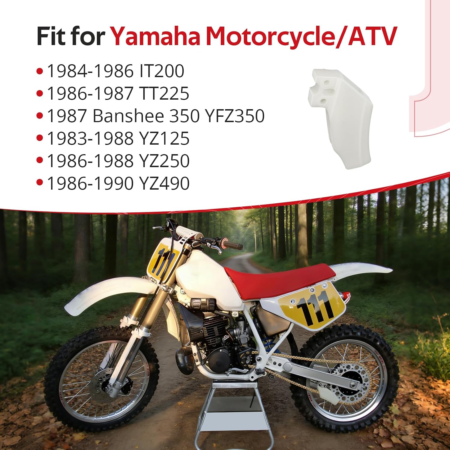 JAVIK Chain Guide For Yamaha TT225 IT200 YFZ350 YZ125 YZ250 YZ490 1983-1990 O.E.M# 39W-22199-01-00