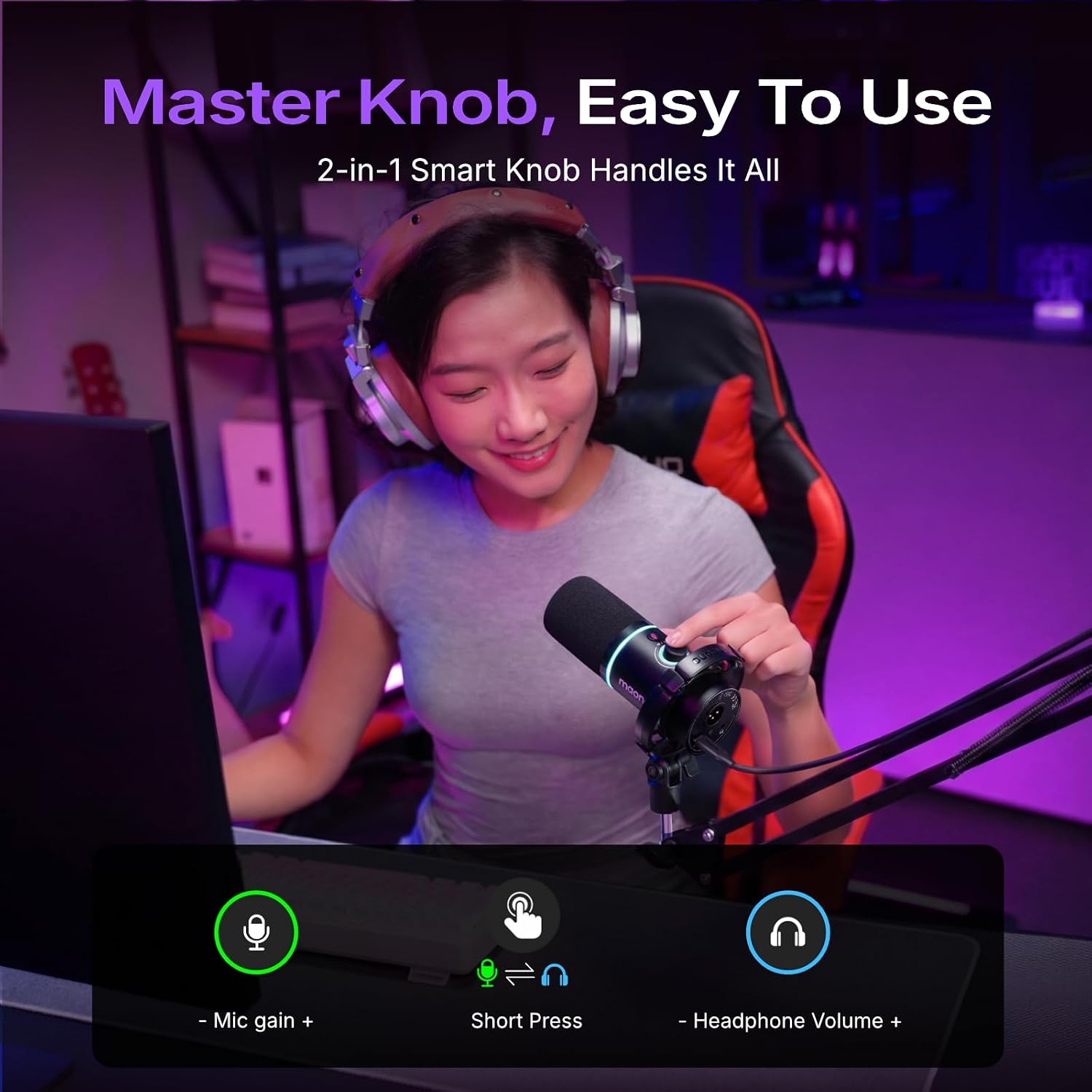  PD200XS XLR/USB Dynamic Microphone Kit, RGB Gaming Mic with Software thumbnail