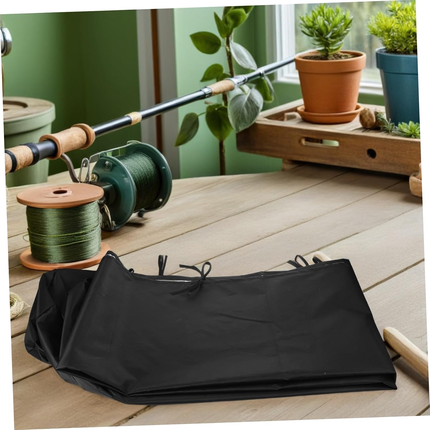 Waterproof Retractable Awning Protective Cover for Patio and Camper, Universal Fit Oxford Cloth Shade Cover with Storage Bag and Drawstring, Black Outdoor Multiuse Convenience