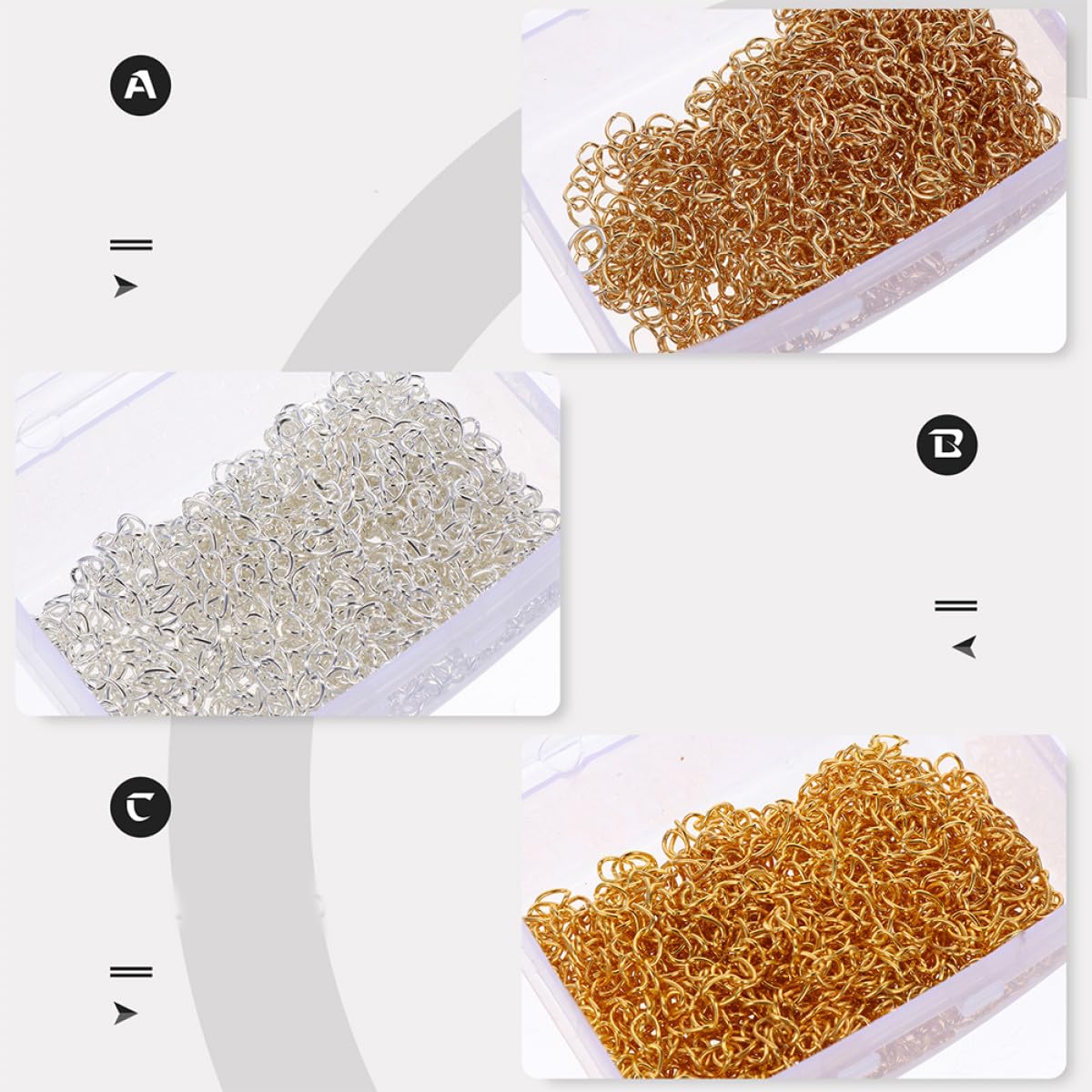 EXCEART Catena di Estensione per Collana di Catene in Ferro Accessorio per Bracciale Fai da Te Catena per Gioielli Estensione per Collana e Bracciale