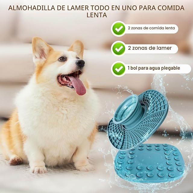 Foto 7 de 7 de AiQInu Alfombrilla para Lamer Perros con Ventosa, Dog Lick Pad, Alivio de la Ansiedad